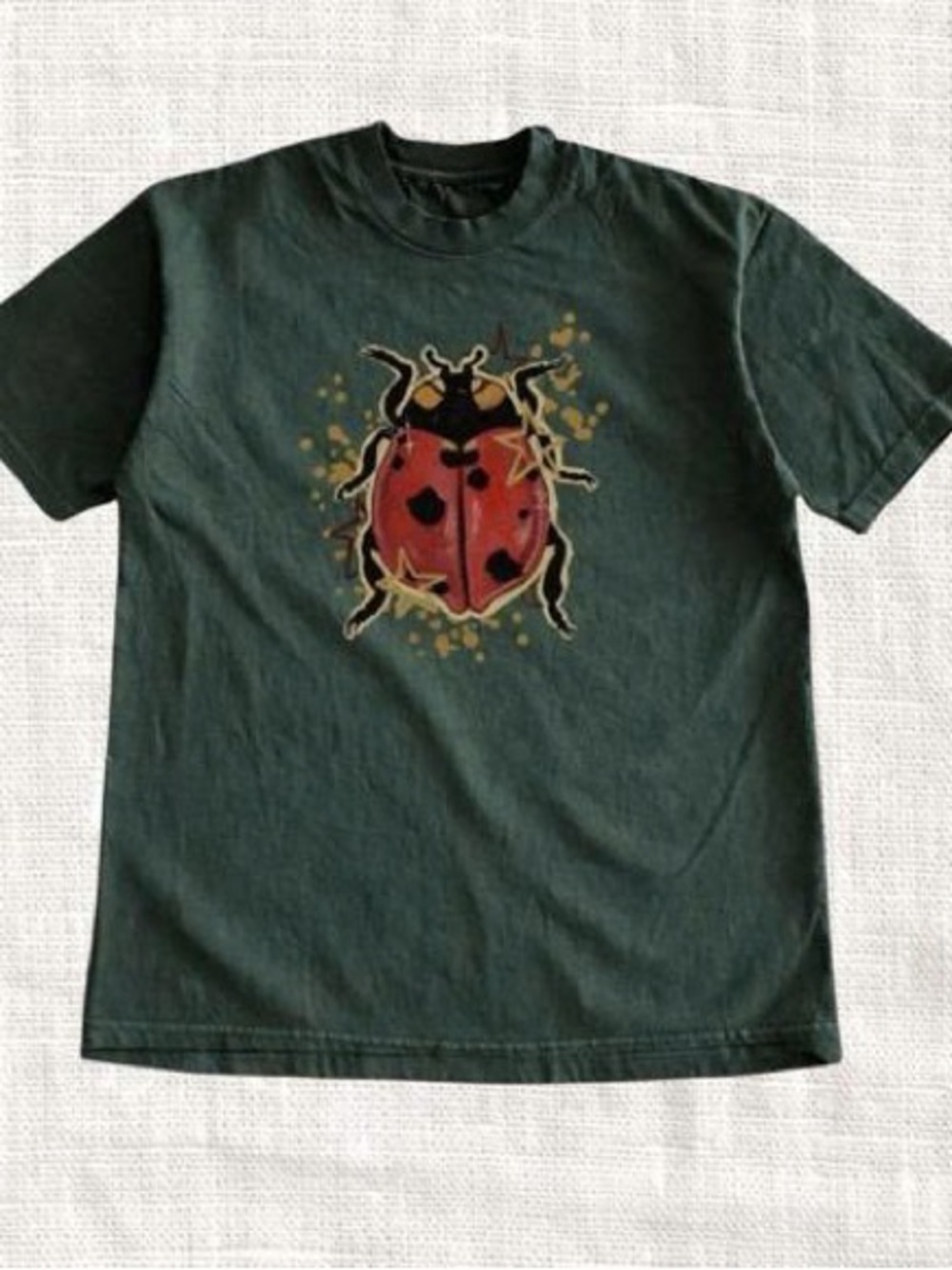 Tee with Red Ladybug Graphic